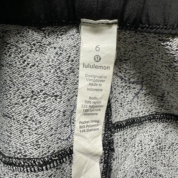 Lululemon On The Fly Pant Feathered Jacquard Black White / Black Women's 6 EUC - Picture 6 of 10
